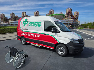 Krankenfahrdienst Aachen mit dem Rollstuhl zum Klinikum Rollstuhltaxi