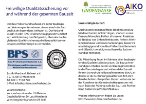 Baubegleitende Qualitärssicherung