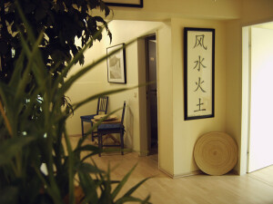 Empfangsbereich: Von hier kann man wunderbar beim Training zuschauen.