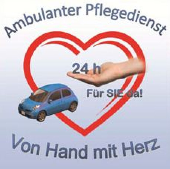 Logo Ambulanter Pflegedienst von Hand mit Herz in Hennef