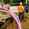 Bau Arbeiten für Glasfaser Andrejan Bejta