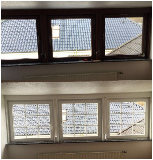 3 Fenster vor / nach