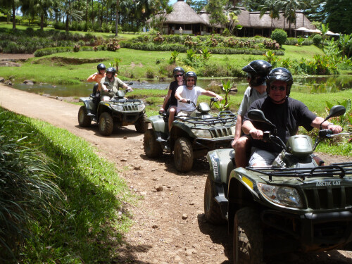 Action auf dem Quad
