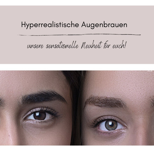 hyperrealistische Augenbrauen