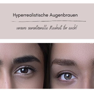 hyperrealistische Augenbrauen