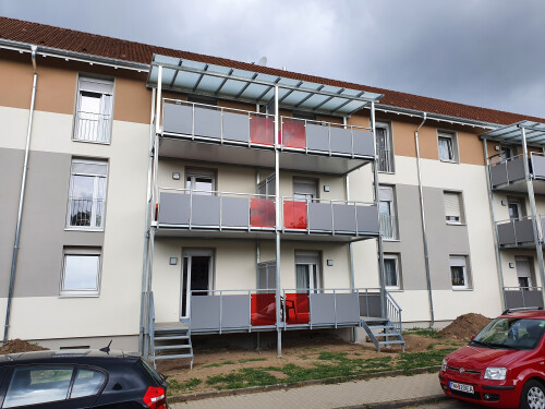 Balkon mit HPL Platten