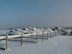 Boote in der Eisfreianlage