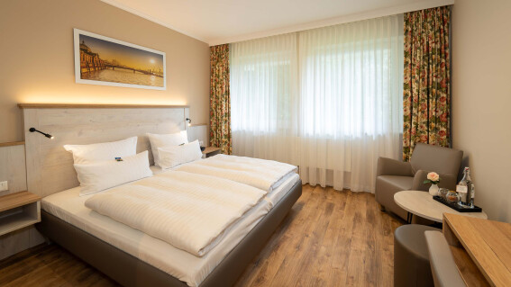 Doppelzimmer 4 zum Garten - Boutique Hotel Rosengarten Hamburg