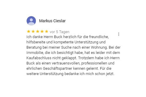 Rezension Christoph Buck REMA Immobilienmakler