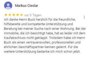 Rezension Christoph Buck REMA Immobilienmakler
