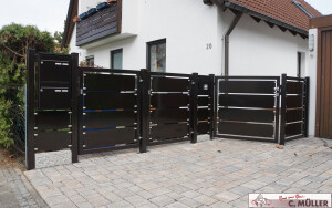 Metallzaun aus Alublechen