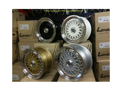 BSX-Felgen der Firma Lenso. Erhältlich in den Farben: Weiß, Silber, Gold und Schwarz und in den Größen: 7 x 15“ + 8 x 15“, 7,5 x 16“ + 9 x 16“ und 7,5 x 17“