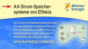 AX-Strom-Speichersysteme von Effekta