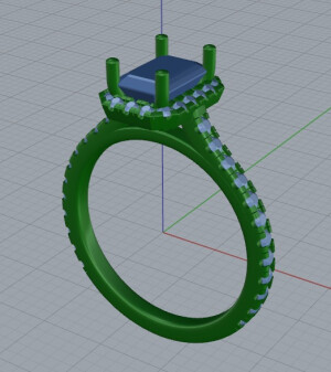 3D Skizze Verlobungsring