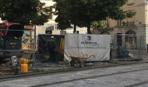 Lärmschutzmatten mit Logo