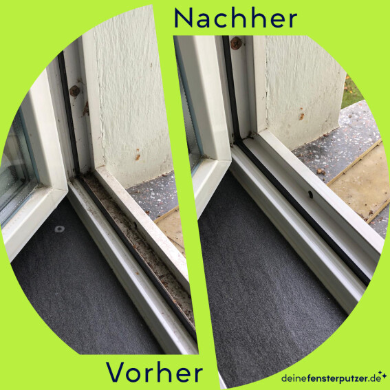 deinefensterputzer.de // Fensterputzer für privat in der nähe vorher nachher Bild