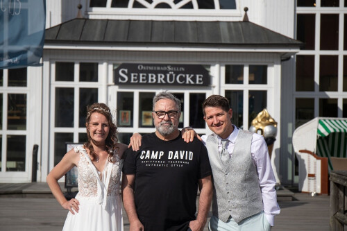 dj fischer spezial, dj stralsund hochzeit seebrücke sellin brautpaar