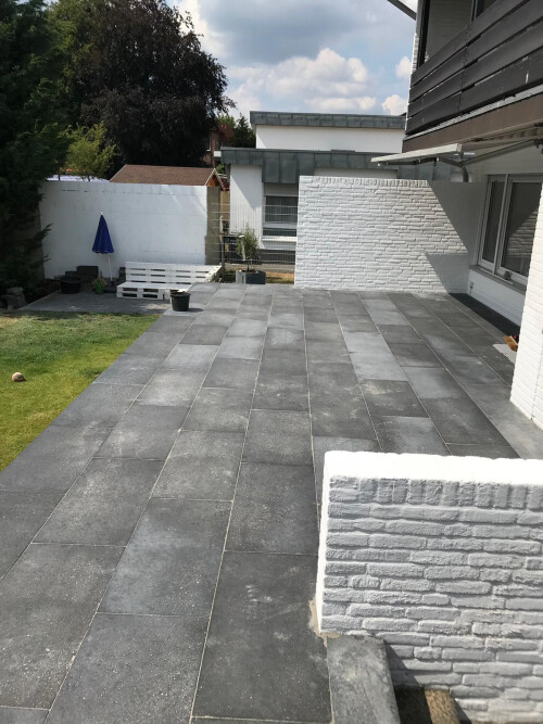 "Hochterrasse" Platte 1000x500mm Verlegung in Splittbett