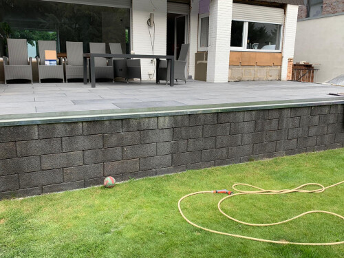 "Hochterrasse" Platte 1000x500mm Verlegung in Splittbett