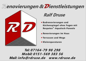 Druse Ralf, Renovierungen Dienstleistungen