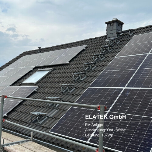PV-Anlage in Ost-West Ausrichtung