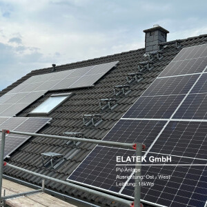 PV-Anlage in Ost-West Ausrichtung