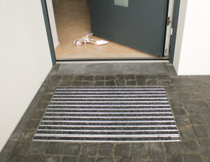 Aluprofilmatten von Entrada eignen sich für kleine und große Sauberlaufzonen