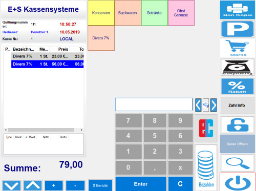 Kassensoftware Lebensmittelhandel, Supermarkt mit Waagenanbindung