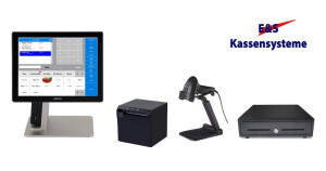 Maxstore Handelskasse Bondrucker Scanner Schublade