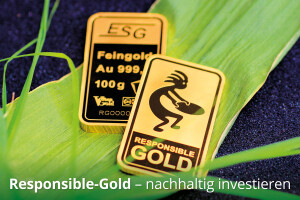 Responsible Gold – nachhaltig investieren. Alle nachhaltig hergestellten Goldbarren in unserem Shop sind sofort verfügbar und versandbereit.