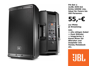 FIREFRONT PA Musikanlage Set 1 JBL in Berlin Mieten