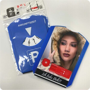 Parkscheiben mit Foto bedrucken. Gestalten Sie Ihre persönliche Parkscheibe als Geschenk oder für sich selbst. • Hochwertiger UV-Druck Immer eine Parkscheibe, einen Eiskratzer, einen Einkaufschip und ein Reifenprofilmesser zur Hand mit eigenem Foto.