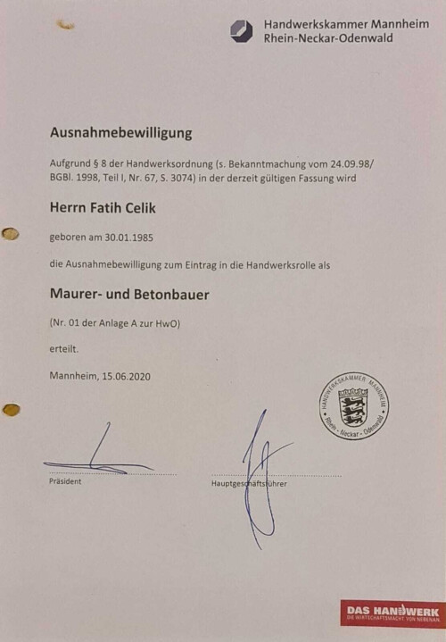Aufnahmebewilligung