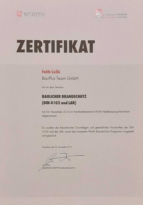 Zertifikat