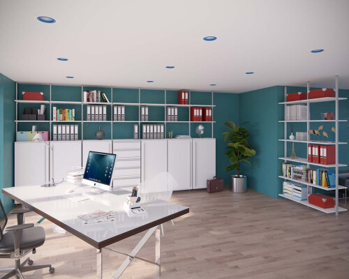 Unsere Bürokombinationen überzeugen durch funktionales und modernes Design. Akten, Ordner und andere wichtige Dokumente finden hier sicher ihren Platz.