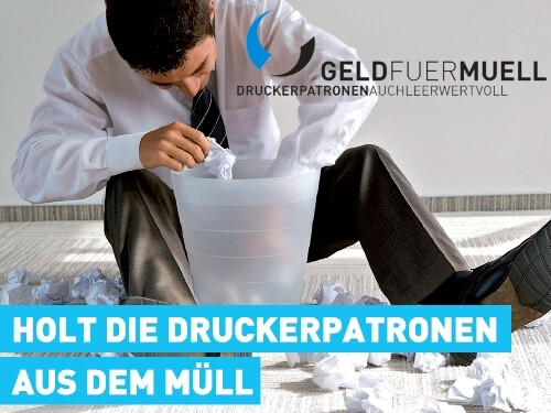 Holt die Druckerpatronen aus dem Müll