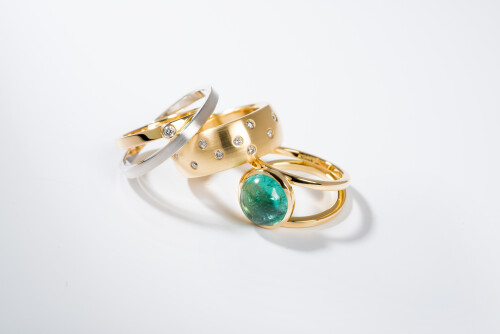 Ringe mit Brillanten und Turmalin