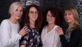Mitarbeiter Maria, Inhaber Nadine und Diana Mitarbeiter Lena (v.l.)