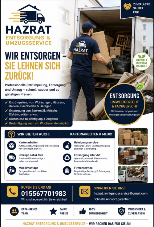 Umzug und Entsorgung