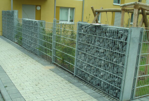 Gabionenzaunkombination