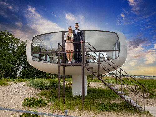Hochzeit Rettungsturm Binz, Hochzeitsfotografie Rügen