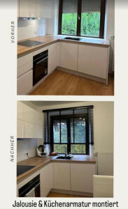Jalousie&Küchenarmatur montiert