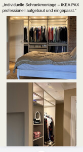 ,Individuelle Schrankmontage - IKEA PAX professionell aufgebaut und eingepasst."