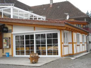 Gastronomieanbau in Fachwerkbauweise