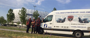 Taubenabwehr an der Allianzarena