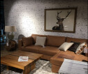 Gemütliche Sofa und Sessel und dazu passende Deko.