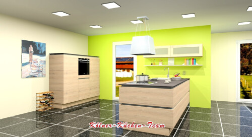 Grifflose KÜCHE Nobilia. Eiche San Remo NB.