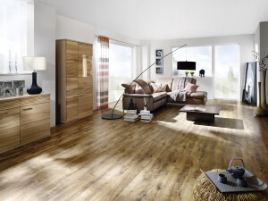 Wohnzimmergestaltung in Eiche