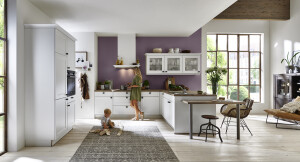 Moderne Landhausküche weiss von Nolte Küchen