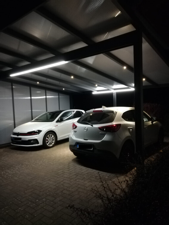 Carportbeleuchtung als LED-Leiste